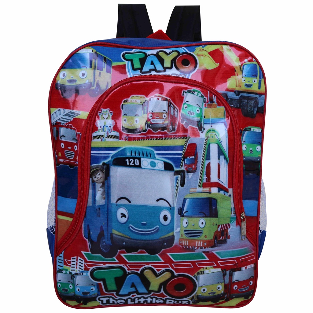 ✔OCEAN - Tas Sekolah Ransel Mika Anak Karakter Mobil Little Bus Backpack Premium Cowok Paud / SD / T