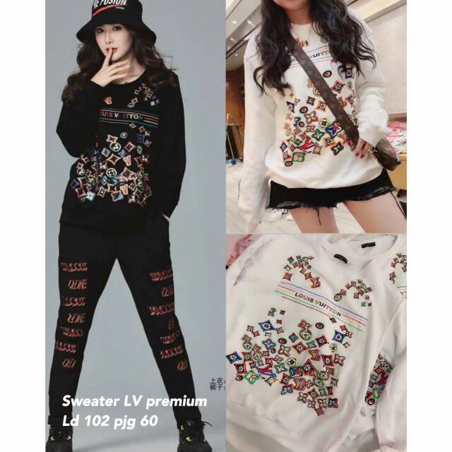 Blouse LV bahan Kaos Import