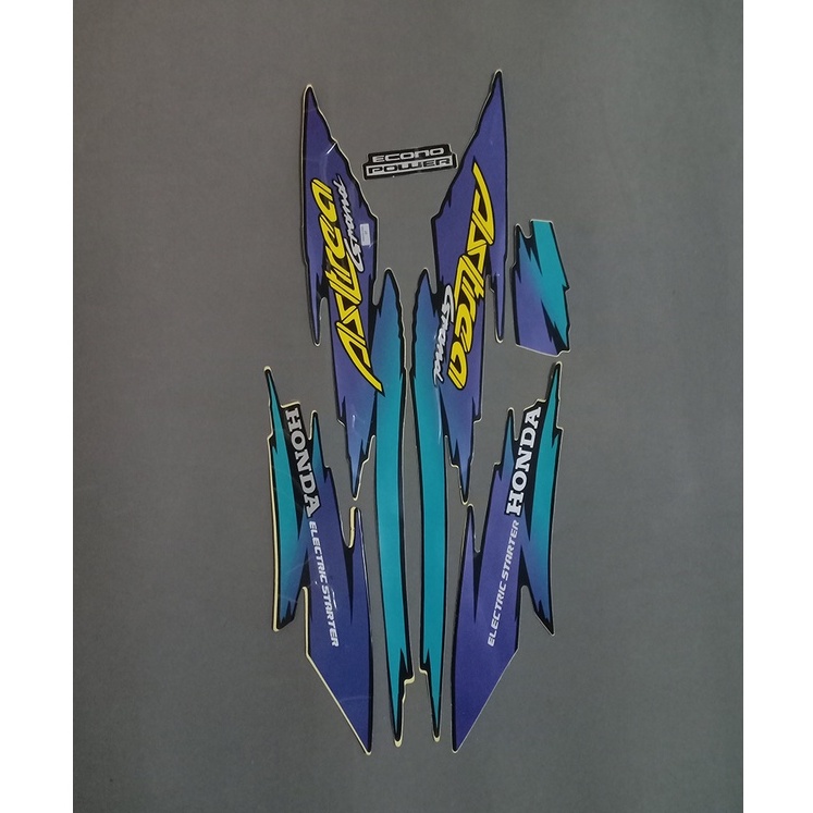 Stiker striping & lis sticker motor astrea grand 1996 biru
