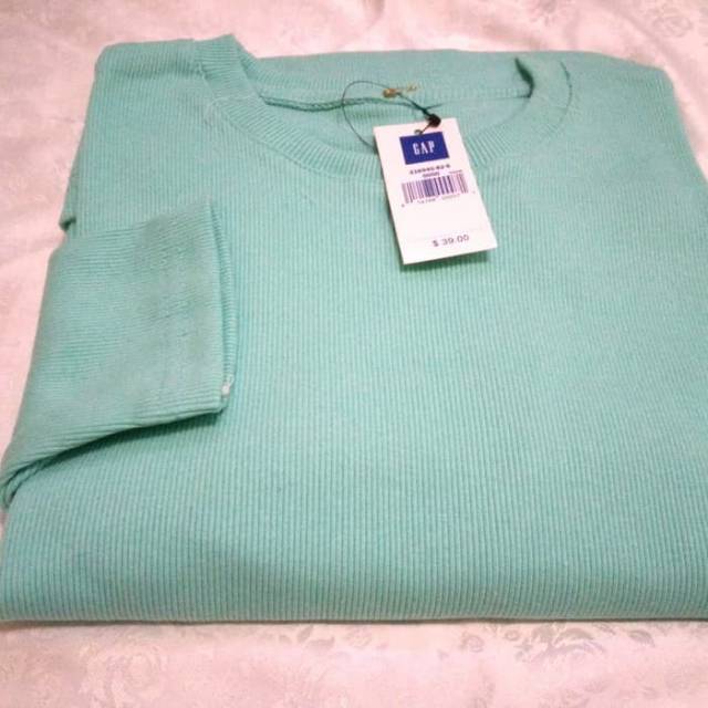 Kaos Ribb Polos Biru Tosca