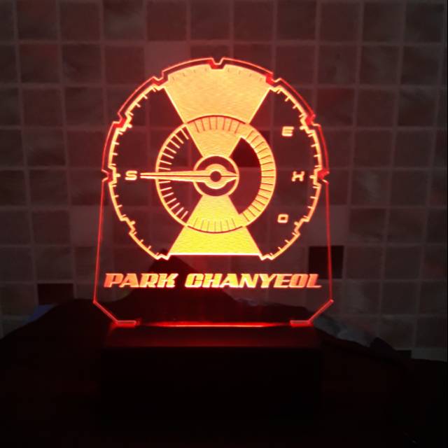 

Lampu akrilik / acrylic grafir / engrave EXO Park Chanyeol