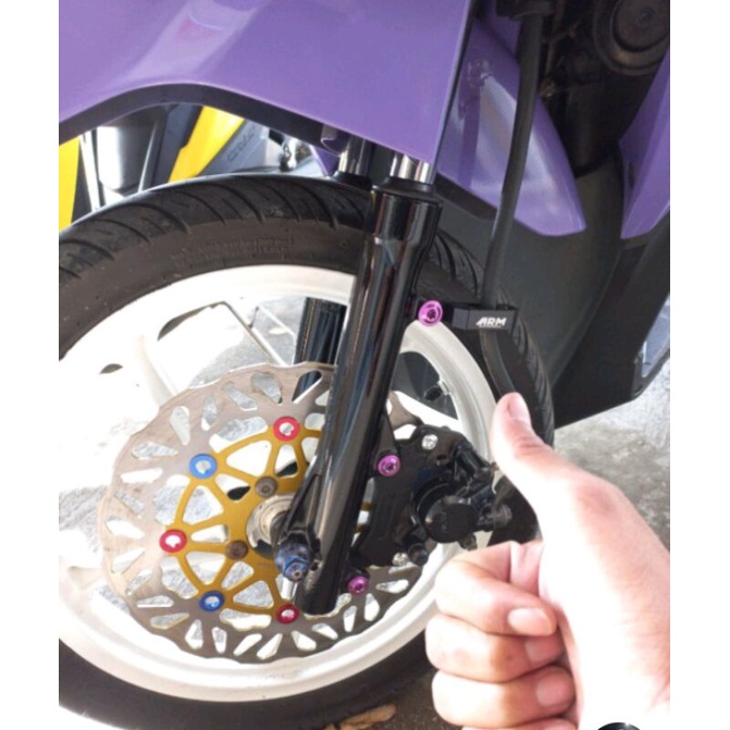 DISC PIRINGAN DEPAN LEBAR 260MM +PLUS BREKET/PIRINGAN CAKRAM BEAT SCOOPY VARIO SPACY GENIO