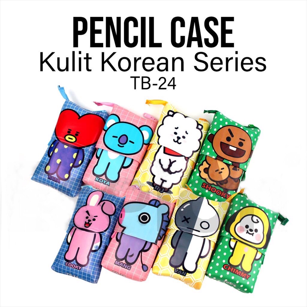 

Tempat Pensil Kulit BT21 Slide / Tepak Pensil Korea Korean Fancy / Pencil Case / Pouch / Tempat Kosmetik / Dompet Koin