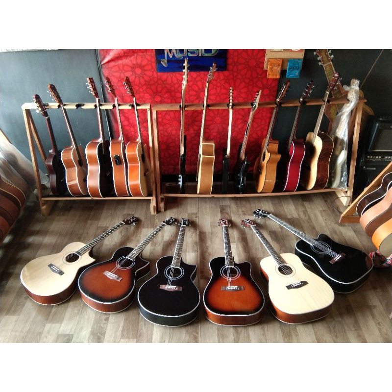 Gitar murah jumbo tanam besi