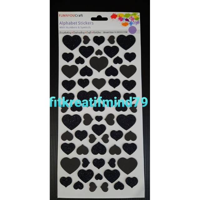 

Stiker Foam Love warna Hitam untuk Scrapbooking, Craftmaking, Craft