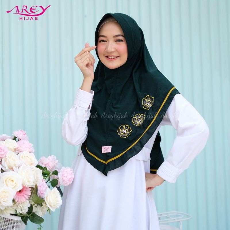 JILBAB INSTAN ZAYYANA AREY BUNGA BORDIR LIST KOMBINASI-5