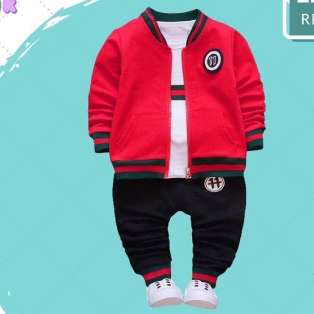 SETELAN ANAK LAKI LAKI GUCCI UNTUK ANAK 3-4TH/baju anak laki laki/baju anak