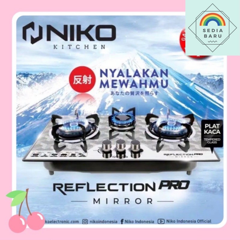 Kompor tanam 3 tungku Mirror Niko