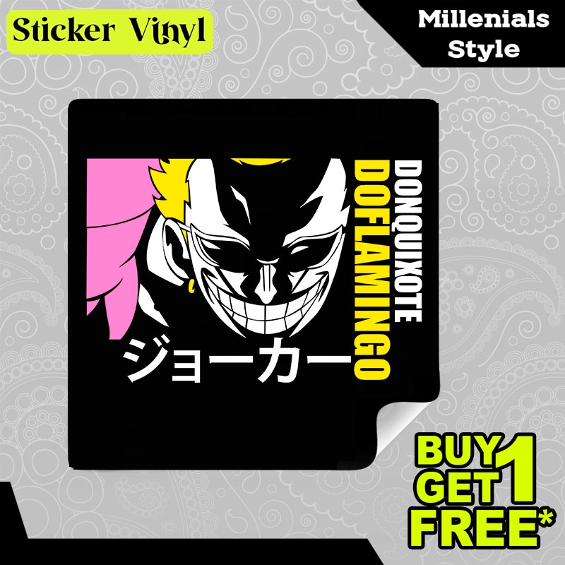 

Stiker Sticker Donquixote Doflamingo Karakter Anime One Piece Aesthetic Bahan Vinyl Satuan Anti Air