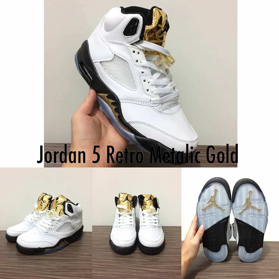 jordan retro 5 gold