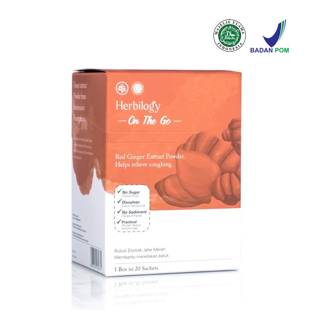 Herbilogy On The Go Red Ginger (Jahe Merah) Extract Powder 20 sachet