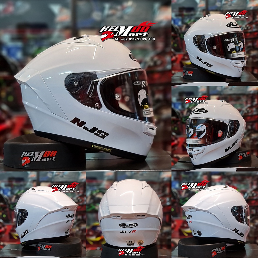 NJS ZX-1R Solid + PINLOCK Antifog Original Helm NJS ZX1R FLAT VISOR NJS ZX1 TERBARU-7