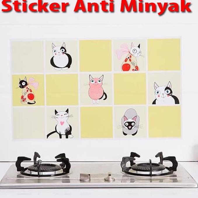 [COD] Wallpaper Stiker Dapur ANTI MINYAK 45 x 70 cm bahan Aluminium Foil Wallpaper Dapur Motif Buah