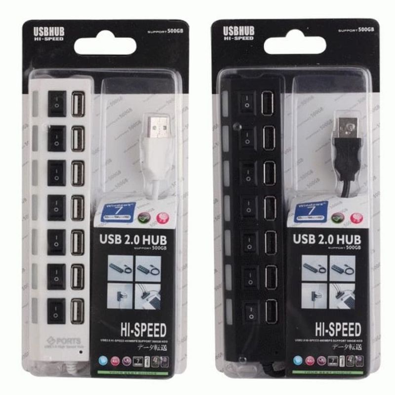 USB HUB 7 PORT HI SPEED USB 2.0 + SAKLAR