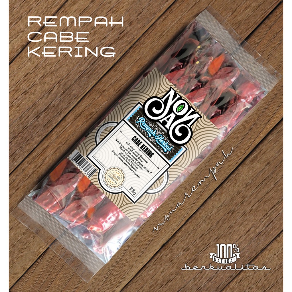 

Cabe Kering Pack 75 Gram | Rempah Natural Alami Organic