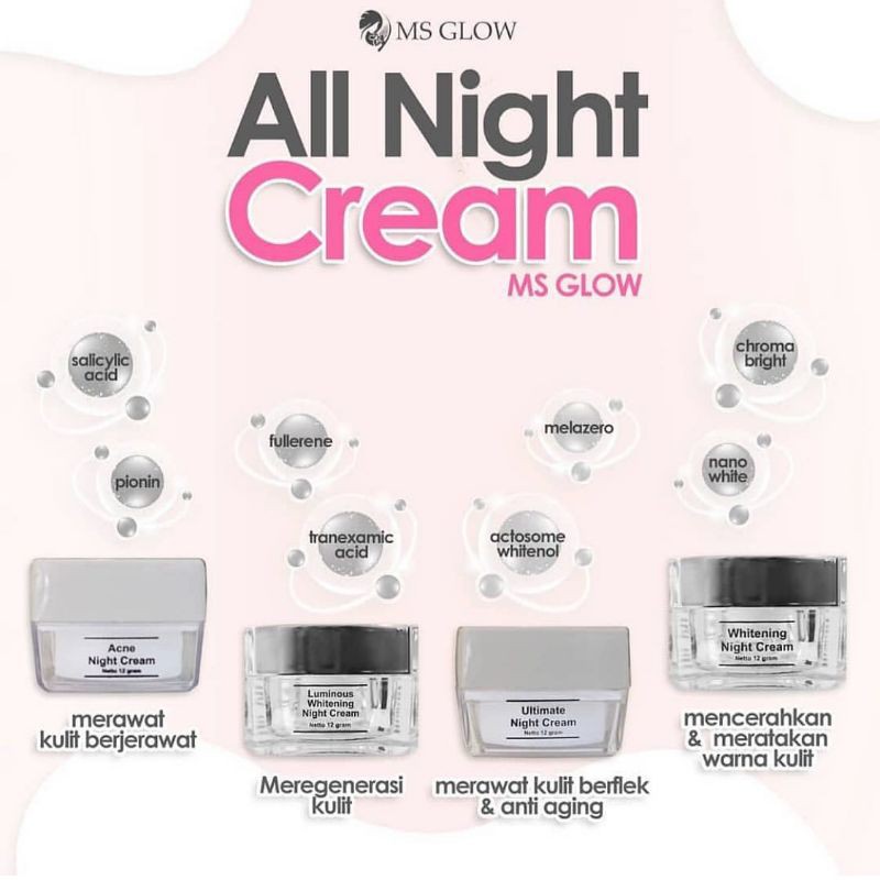 Krim malam Ms Glow