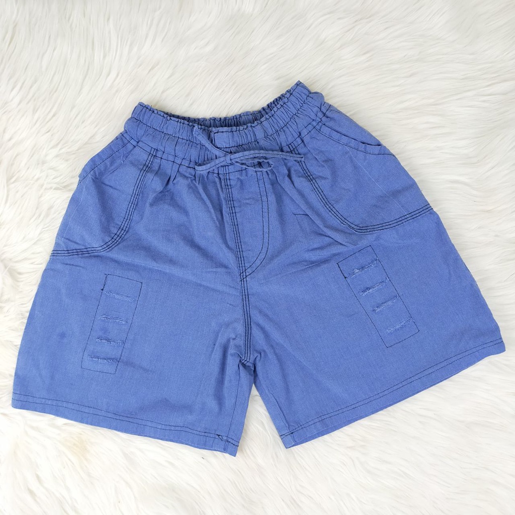 (UDHMA) HOTPANTS JEANS SOBEK RAWIS/TANPA RAWIS CELANA PENDEK L-XL