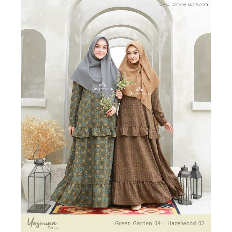 YASMINA DRESS JASMINE GAMIS SYARI MURAH CANTIK BAJU BUSANA MUSLIMAH BATIK