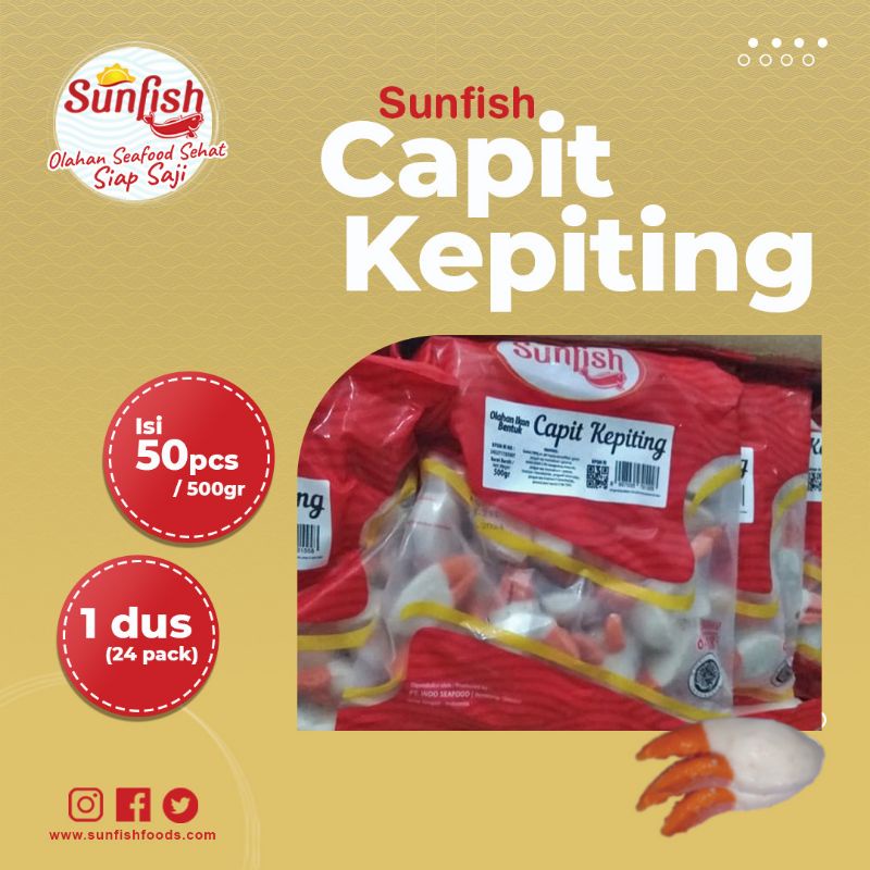 

Sunfish Capit Kepiting 500gr isi 50 pcs
