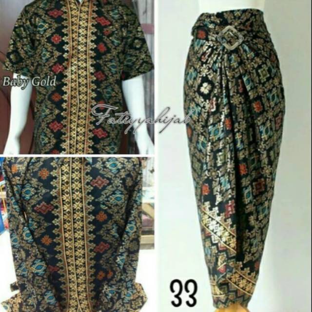 Couple rok batik dan kemeja / rok prisket / rok lilit