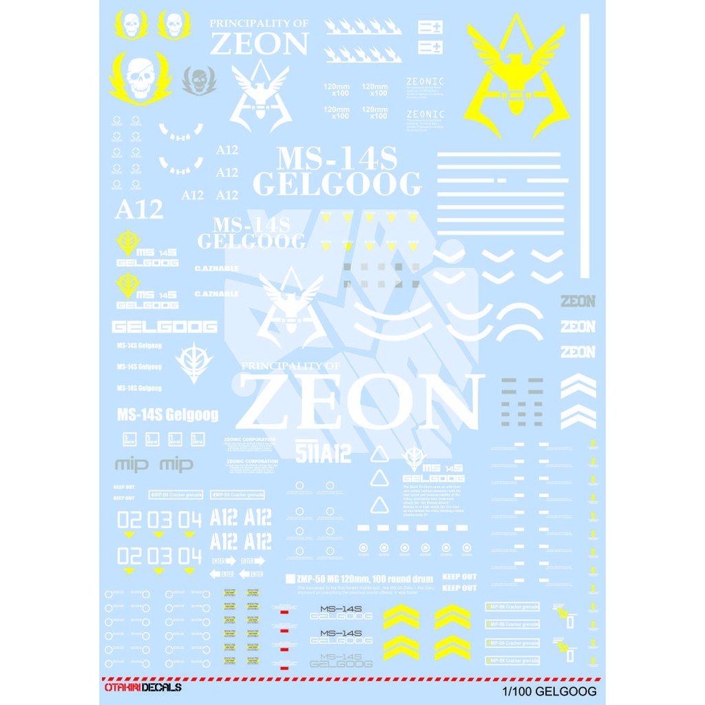 GELGOOG New Decal Skala 100