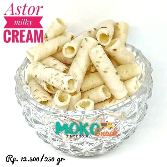 

Snack cemilan astor milky cream 1kg