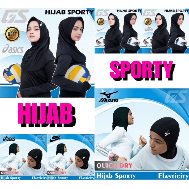 Hijab voli topi renang jilbab sepakbola olahraga kerudung voli hijab senam