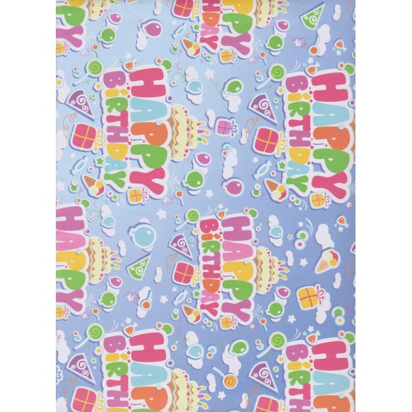 

Kertas Kado Sansan Wawa SW 5732 "Happy Birthday/cake/baloon