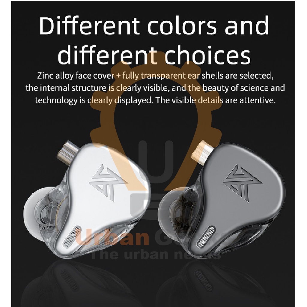 Knowledge Zenith KZ DQ6 Triple Dynamic Drivers - Earphone with Mic