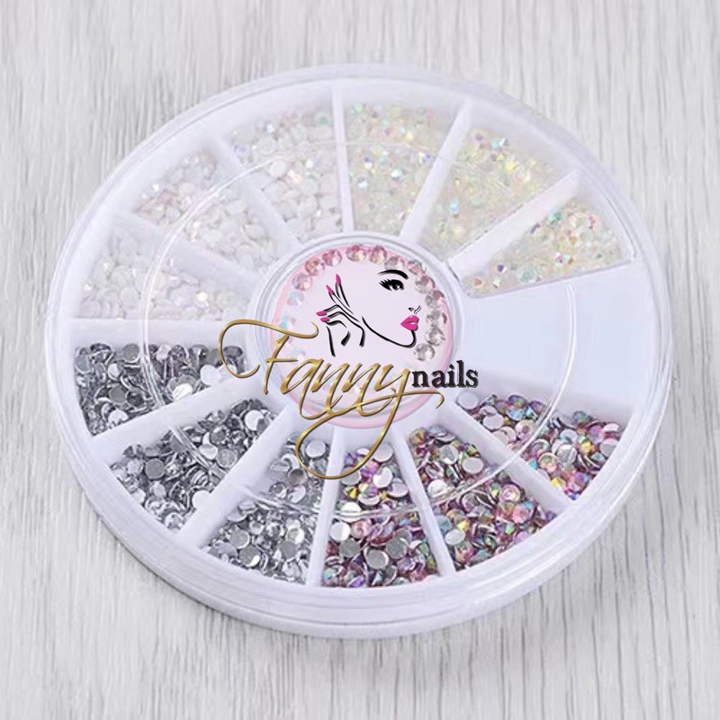 NAIL WHEEL ACC CRYSTAL AB RHINESTONE NAIL ART MIX COLOR / mutiara nail acc swarovski