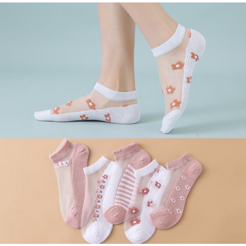 Kaos Kaki Transparan|Kaos Kaki Wanita|Kaos Kaki Bordir