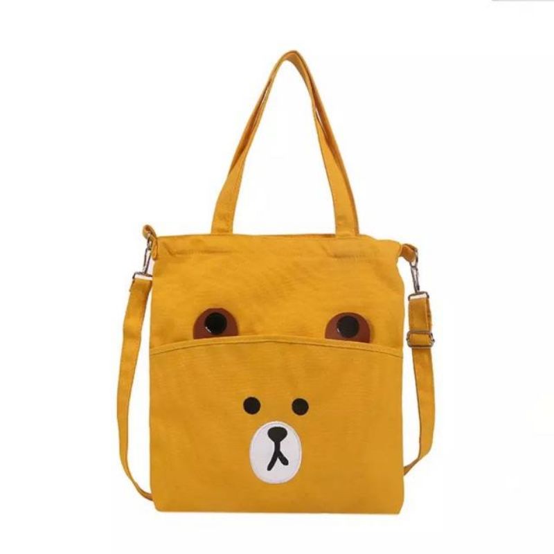 TOTE BAG BERUANG-FOMO-TOTEBAG MURAH-TEDDY