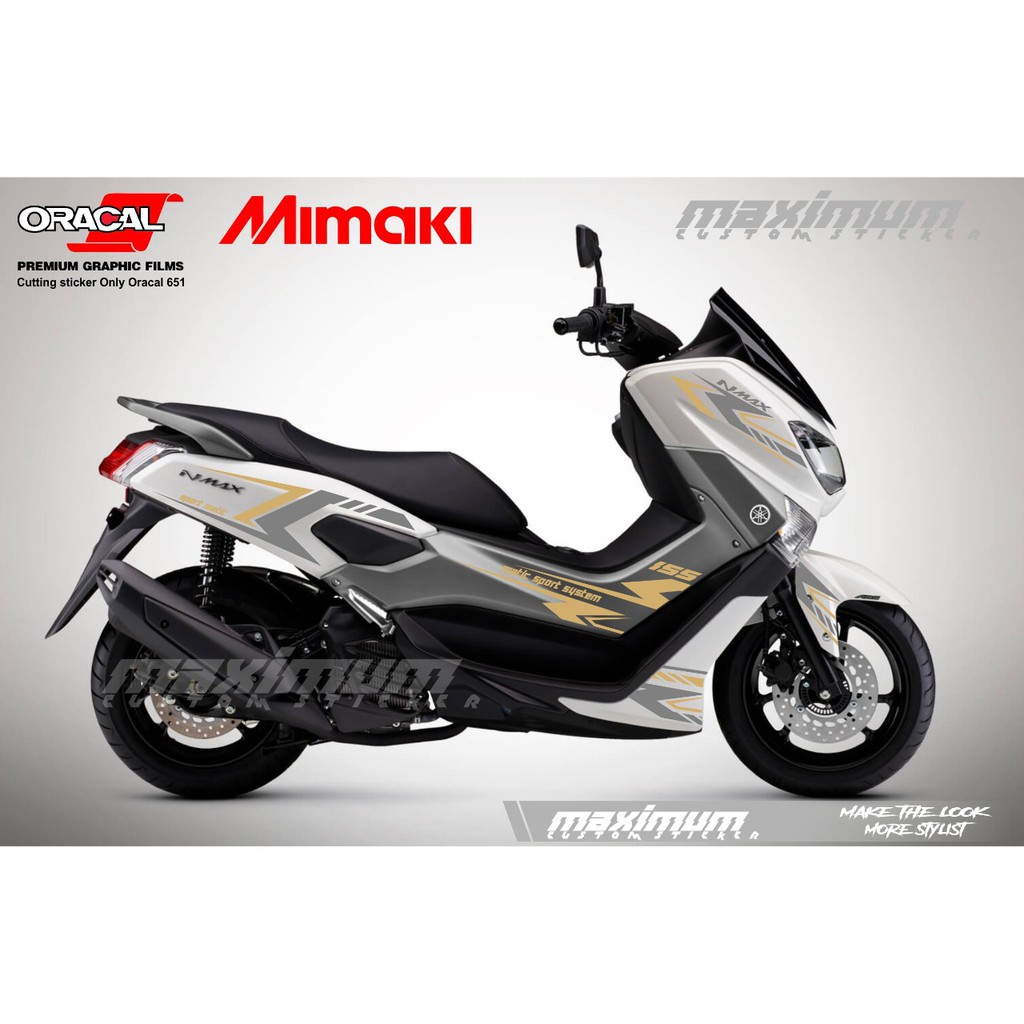 CUTTING STICKER NMAX - STRIPING NMAX GOLD ABU ABU