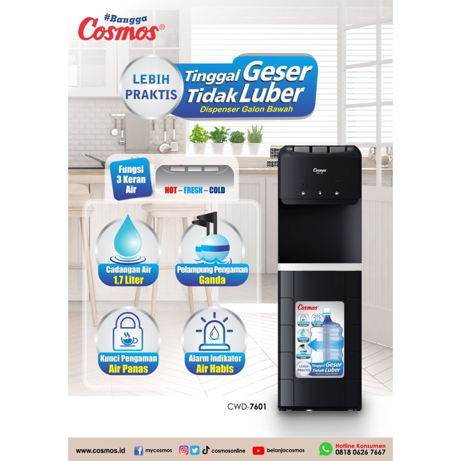 Dispenser Cosmos CWD 7601 Galon Bawah