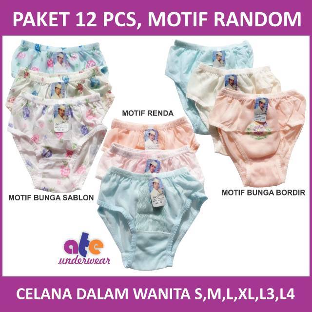 AT59-(Perlusin) Celana Dalam Wanita M L XL XXL XXXL yulya