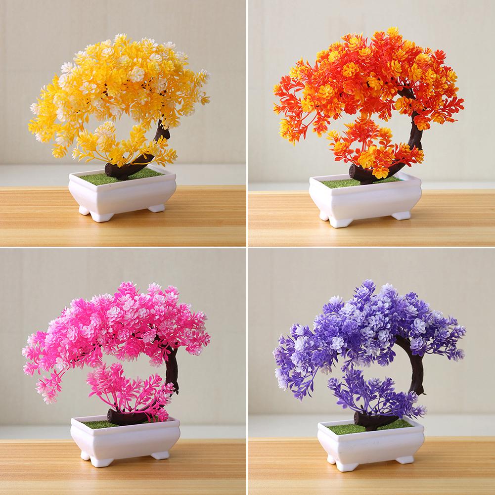  Pot  Bunga Tanaman Bonsai  Mini dengan Bahan Plastik  untuk  