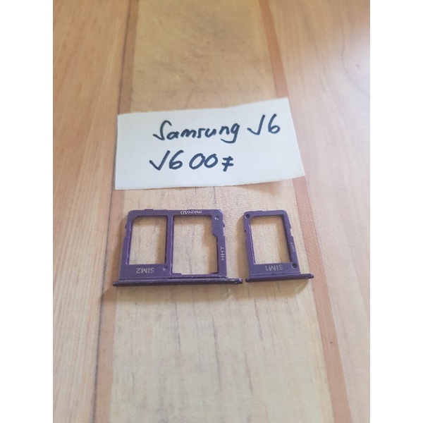 simtray slot tempat kartu sim card Hp samsung J6 sparepart Ori copotan