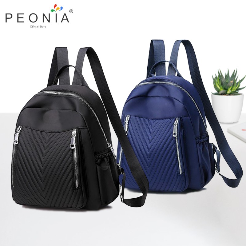 Peonia Tas Ransel Wanita Import Kantor Kerja Sekolah 