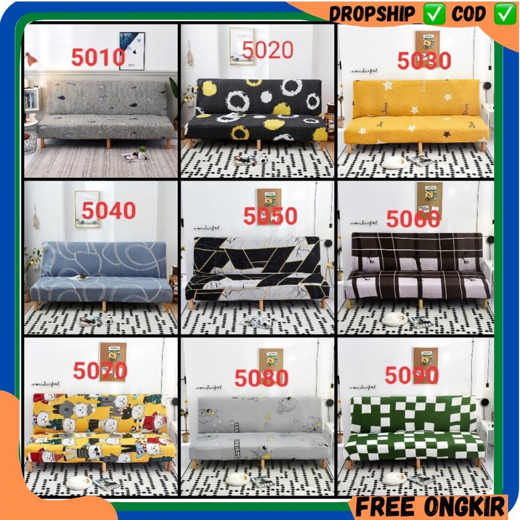 COVER SOFA BED 160-190CM MOTIF 6010-6090 DAN 5010-5090