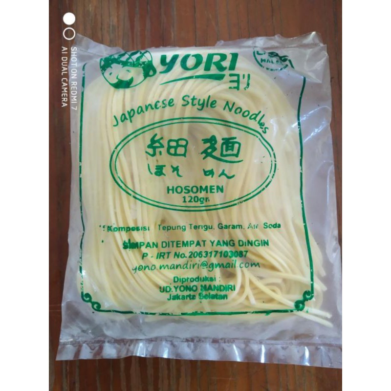 

YORI HOSOMEN (RAMEN KECIL)HOMEMADE PRODUK LOKAL HALAL FRESH