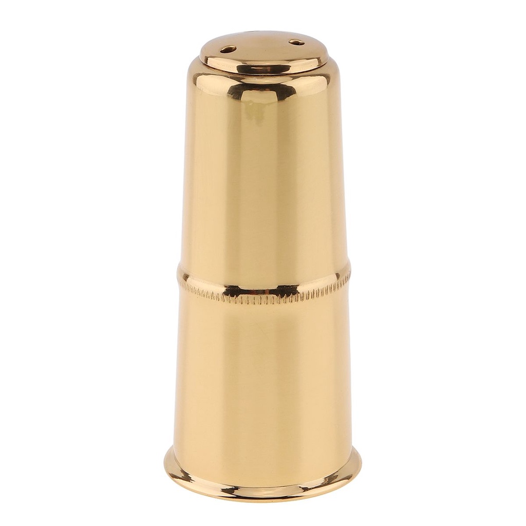 Mouthpiece Alto Saxophone Bahan Metal Lapis Emas Dengan Topi Pelindung Ligature
