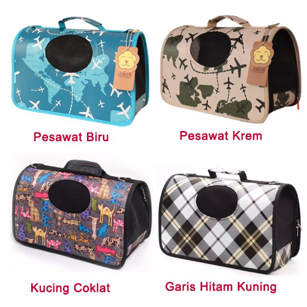 Adda Home - Waterproof Pet Carrier Bag Tas Anjing Kucing Kelinci Slempang Dapat Dilipat Travel Outdoor