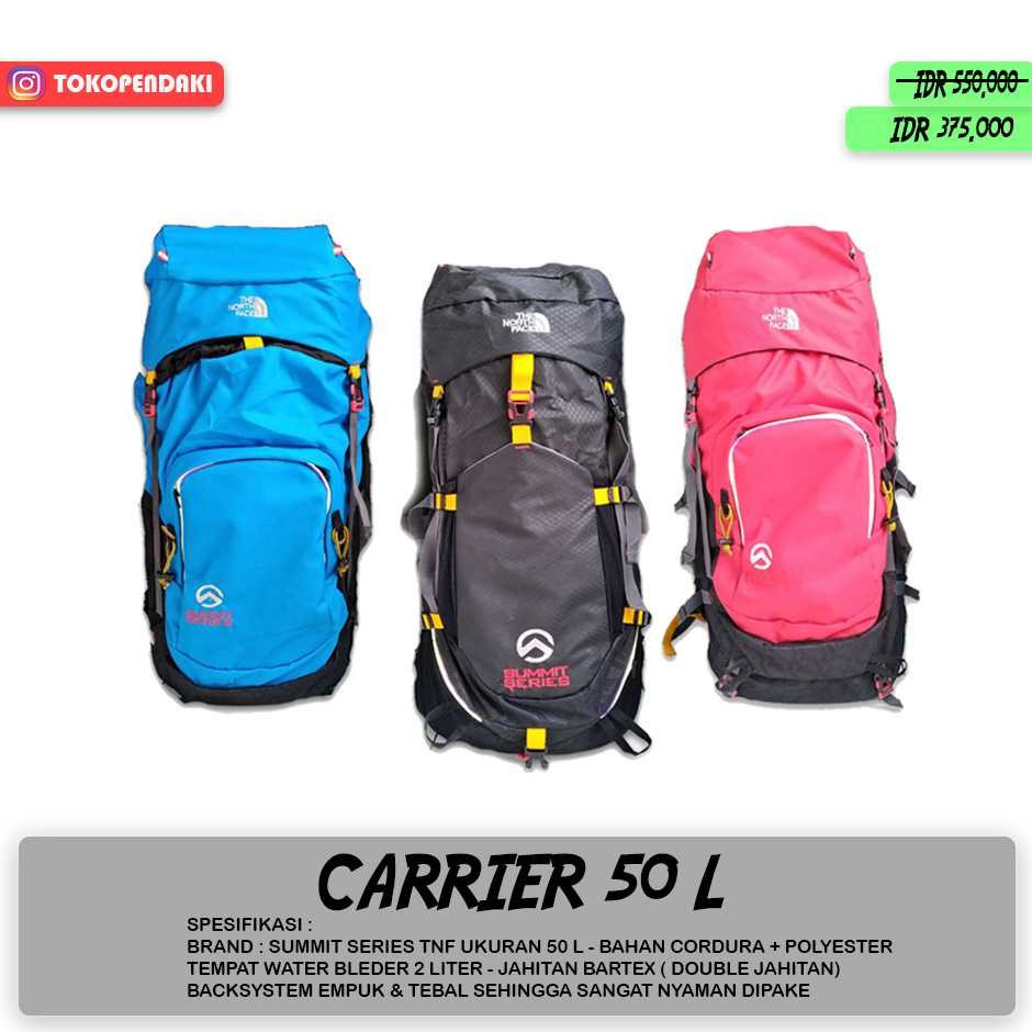 PROMO Carrier TNF Summit Series Tas Gunung Pendaki 50 Liter Keril | Travel