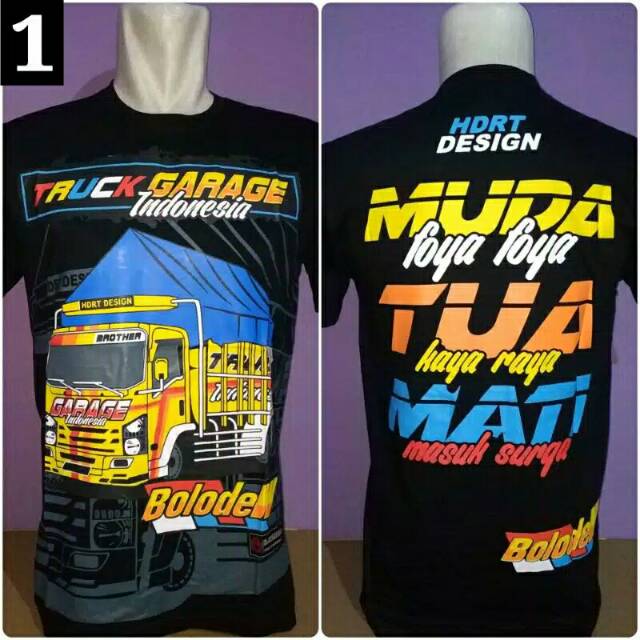 Jual Kaos Driver Truck Kata Kata Garage Indonesia