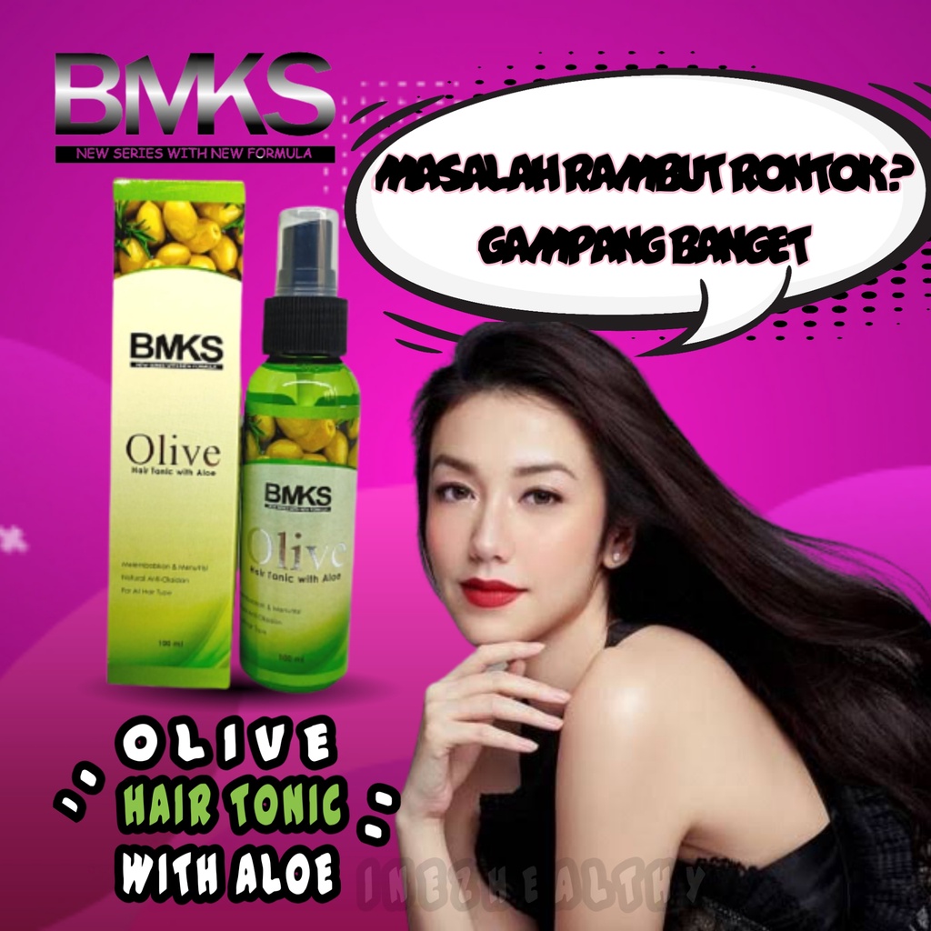 BMKS OLIVE HAIR TONIC KERATIN HAIR TREATMENT KECANTIKAN PERAWATAN RAMBUT RUSAK ORIGINAL BPOM