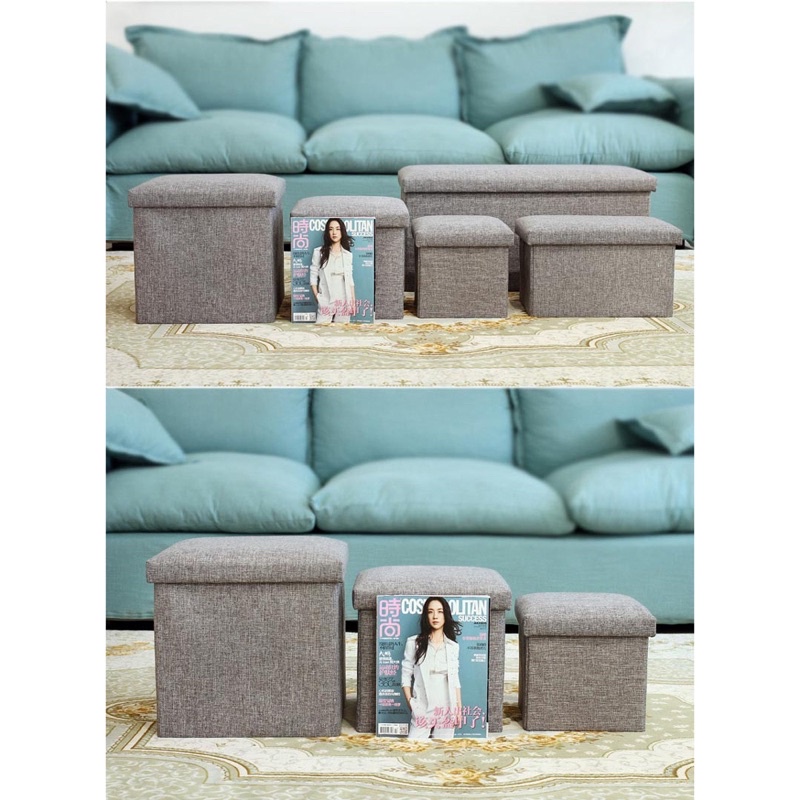 Sofa Kotak Penyimpanan Barang 50x30x30cm - L170402 - Gray