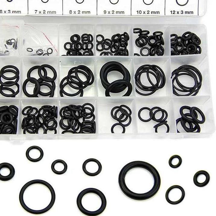 【Penjualan Terbaik】✅COD Karet Rubber O Ring Seal Tightening 225 PCS / Set Lengkap Karet O ring Pence
