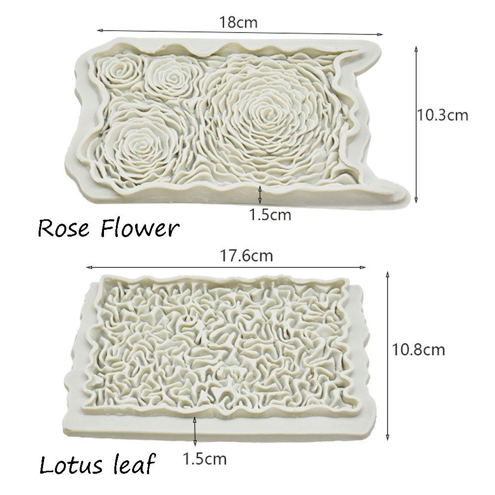 Solighter Cetakan Silikon Bunga Mawar Rumah &amp; Dapur Lotus leaf Sugarcraft Perlengkapan Baking Dekorasi Kue