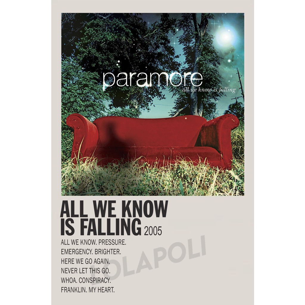 Poster Cover Album All We Know Is Falling - Paramore