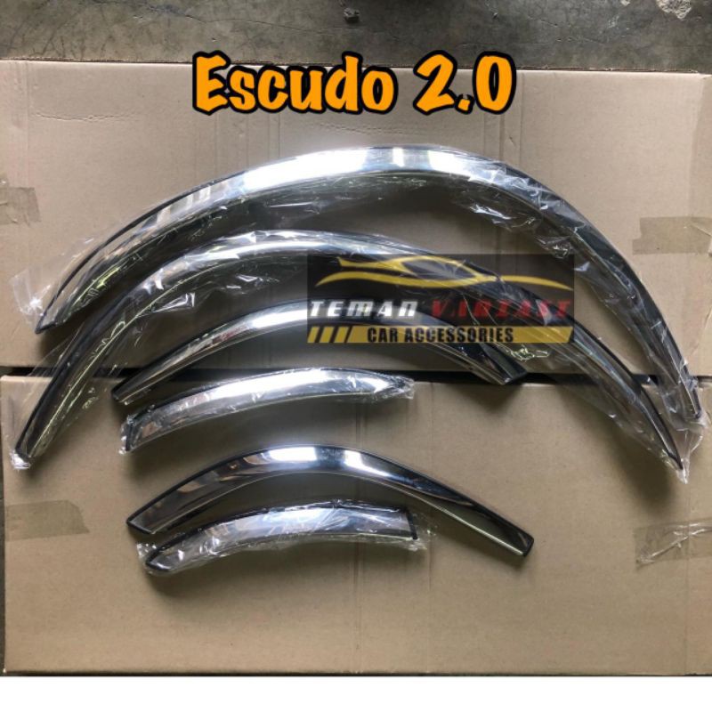 LIS LIST ATAS BAN FENDER TRIM OVER FENDER TRIM MOBIL ESCUDO 2.0 ESCUDO 1.6 CROME